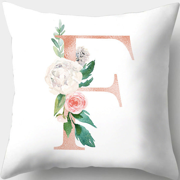 Letter Flowers Valentine's Day Digital Printing Pillowcase