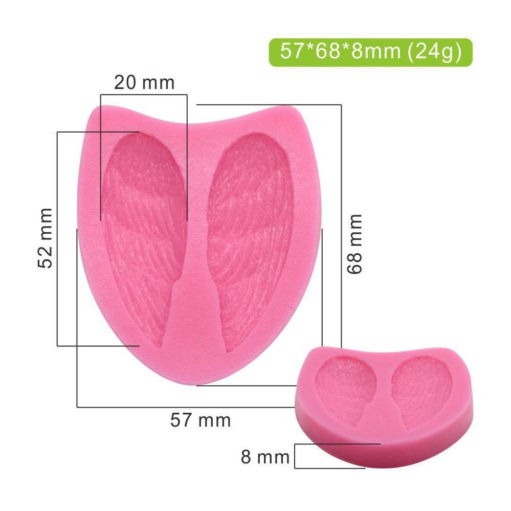 3D Stereo Bird Feather Baking Silicone Mold