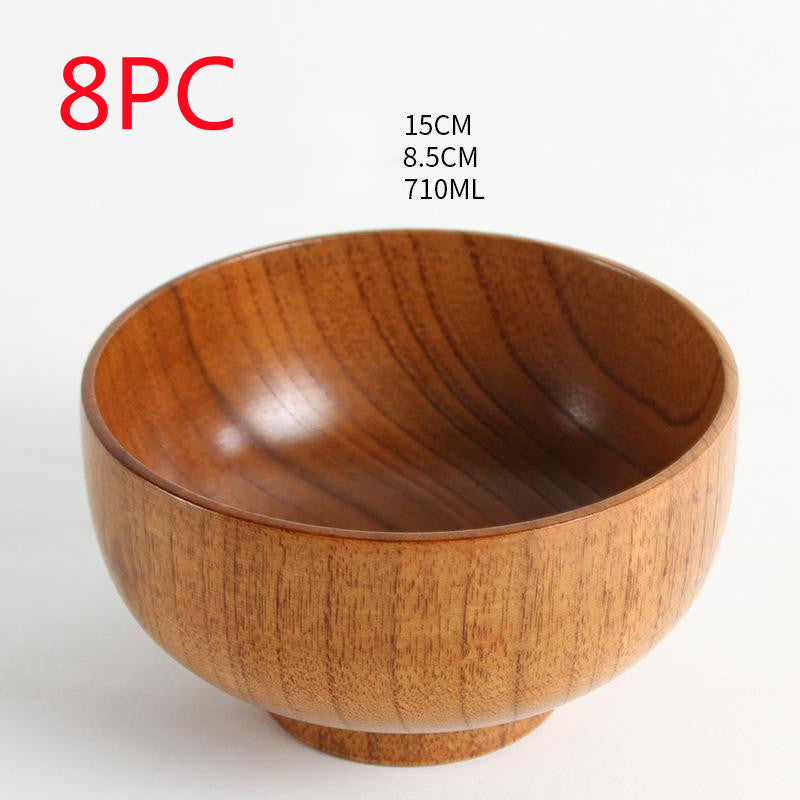 Japanese style natural jujube wooden bowl