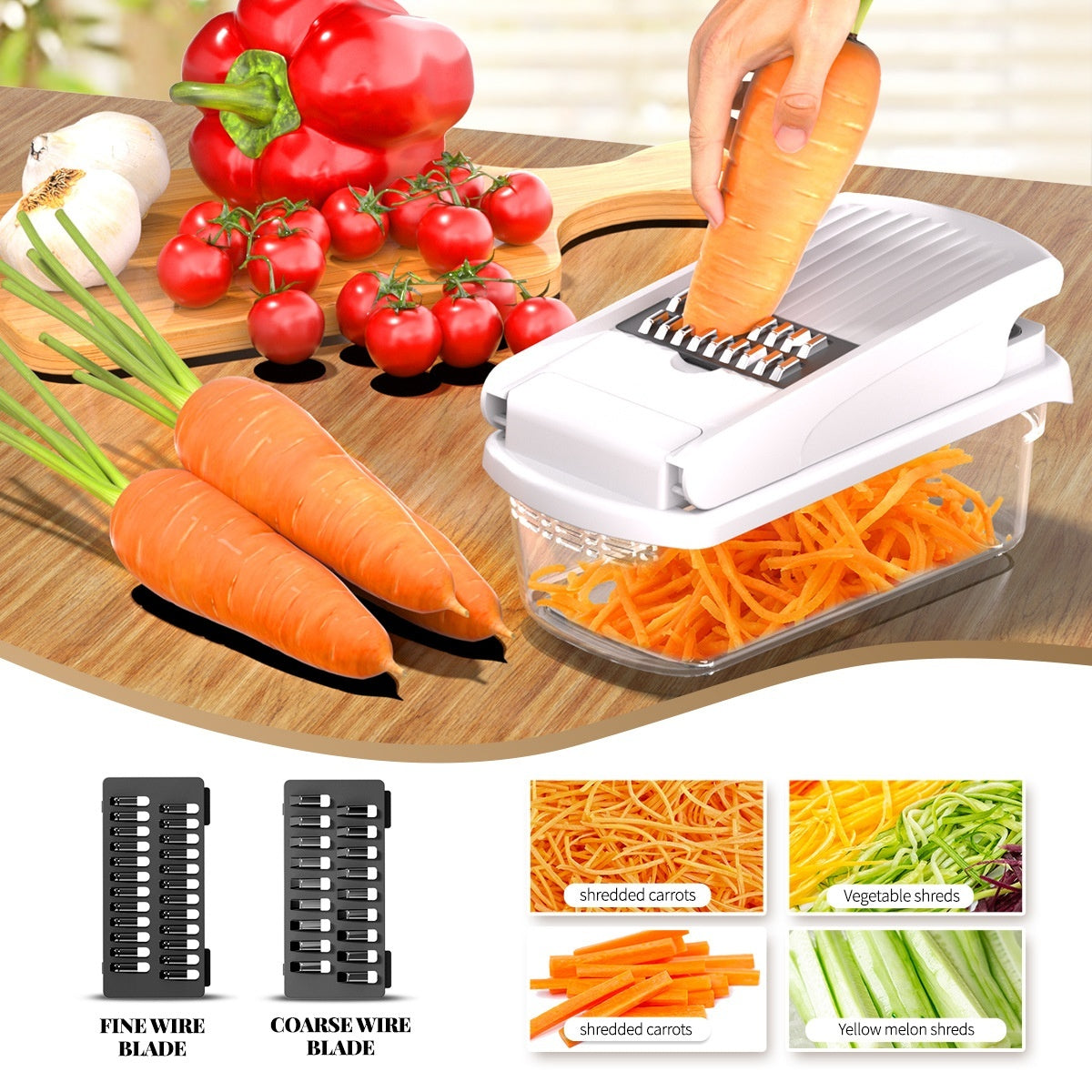 Household Multi-function Vegetable Chopper Kitchen 15-in-one