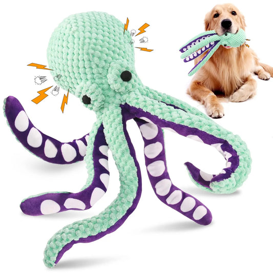 Pet Plush Toy Cat Dog Voice Octopus Shell Puzzle Toy Bite Resistant Interactive Pet Dog Teeth Cleaning Chew Toy Pet Supplies