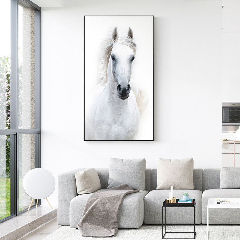 White Horse Canvas Picture Animal Posters And Printing