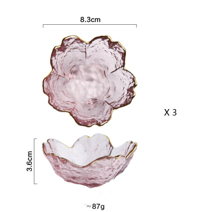 Japanese Hammer Pattern Sakura Glass Sauce