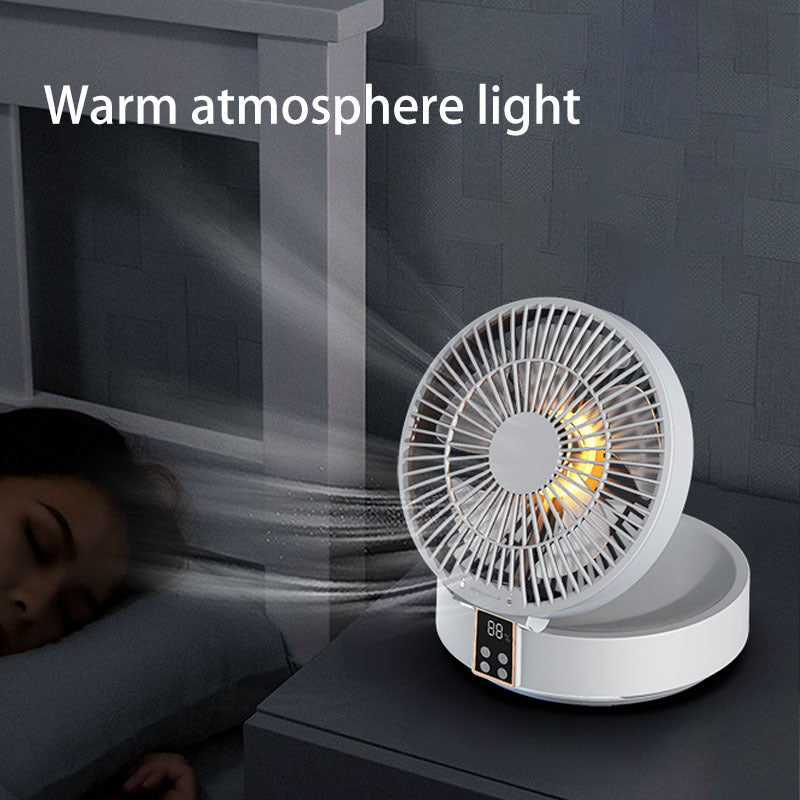 Remote Control Portable Rechargeable Ceiling Usb Electric Folding Fan Night Light Air Cooler Home-appliance Home