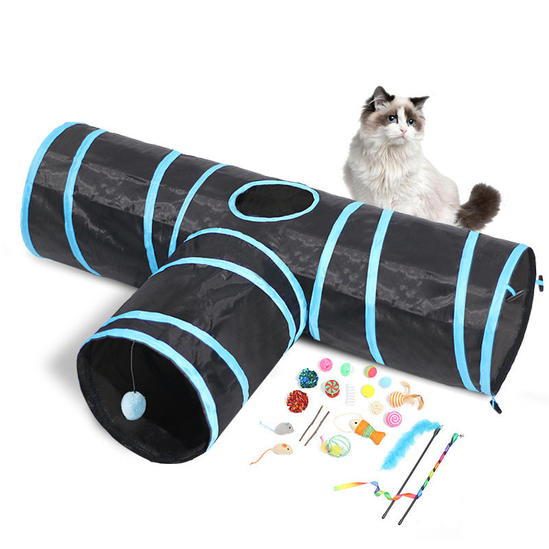 New Cat Tunnel Foldable Pet Climbing Path Cat Toys