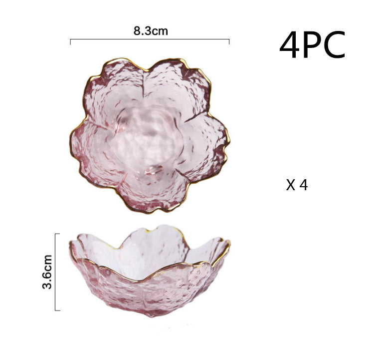 Japanese Hammer Pattern Sakura Glass Sauce