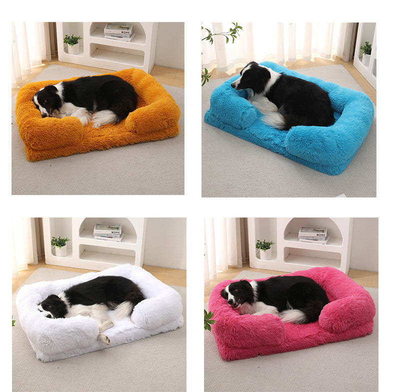 Plush Round Pet Bed Dog Bed Winter