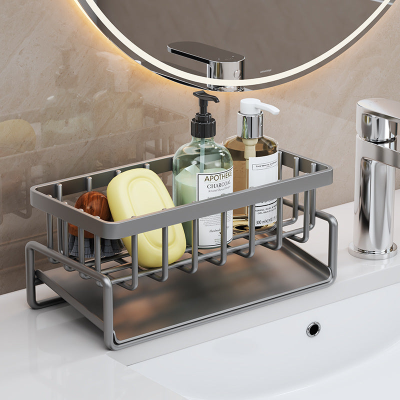 Kitchen Storage Rack Household Sink Drainage Basket Sub-table Multi-functional Detergent