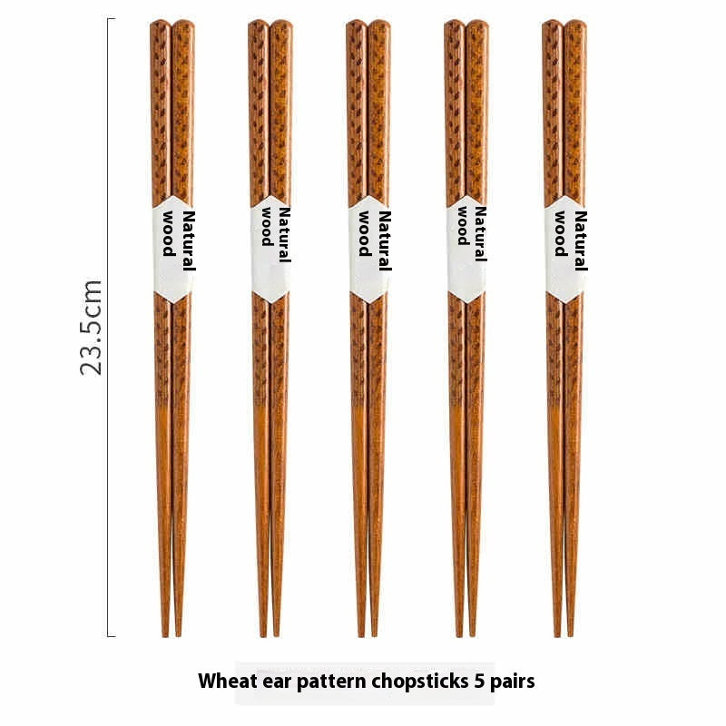 Household Creative Natural Wooden Pointed Chopsticks