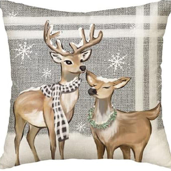 Winter Series Throw Pillow Cover Linen